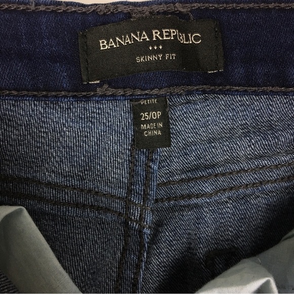 BANANA REPUBLIC Jeans Skinny Fit Dark Wash Slim Stretch Denim Petite Size 25/0P - Picture 6 of 12